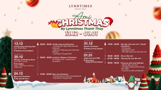Ami Christmas – Đón Mùa Lễ Hội Rực Rỡ Tại Lynntimes Thanh Thủy