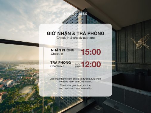 Cập nhật giờ nhận và trả phòng tại Lynntimes Thanh Thủy